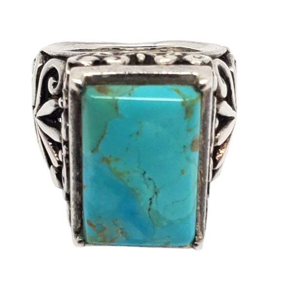 Barse Sterling Silver Turquoise Gemstone Ring Size 7 #21004 - Picture 1 of 11